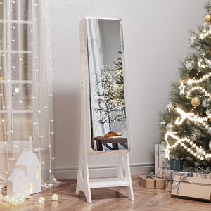 Lockable LED Mirror Jewellery Cabinet with Drawers - Karrari