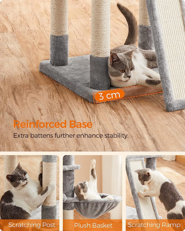 Multi-Level Cat Tower - Scratching Posts & Hammock - Karrari