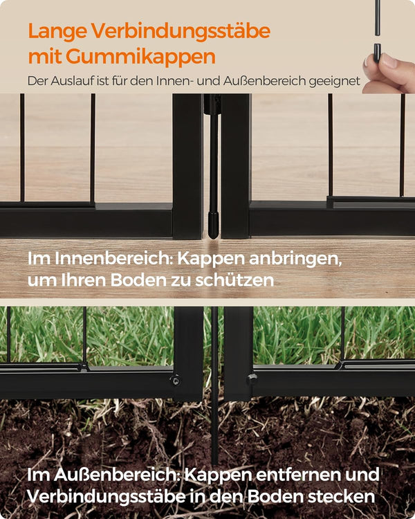 Portable Dog Playpen with 8 Mesh Panels & Latches - Karrari