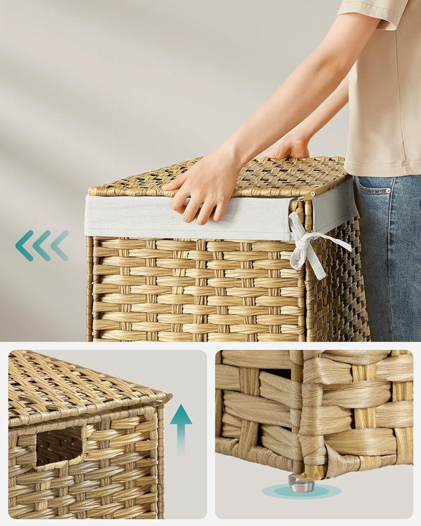 105L Laundry Basket with Lid - Karrari
