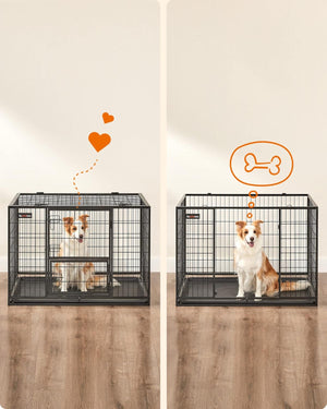 Heavy-Duty Dog Cage for Large & Medium Dogs - Karrari