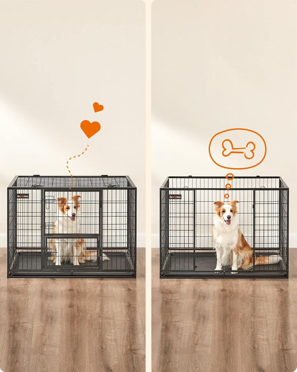 Heavy-Duty Dog Cage for Large & Medium Dogs - Karrari