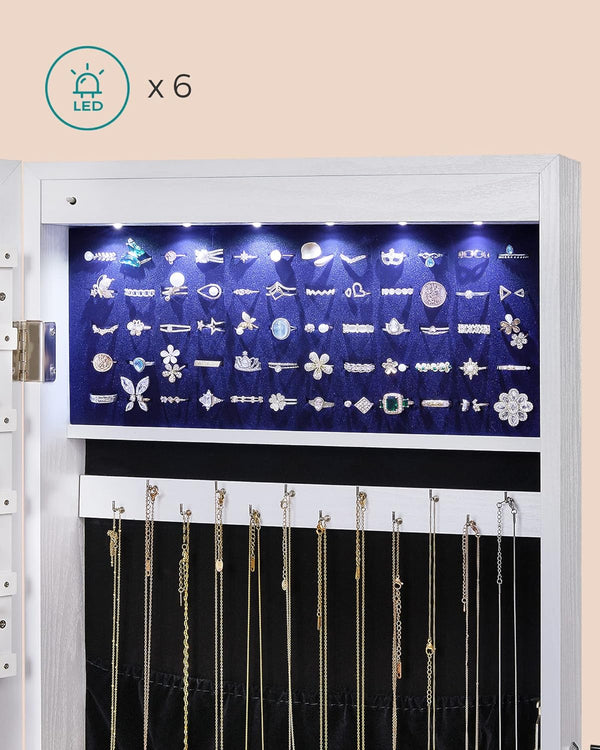 LED Jewellery Cabinet – Wall Mounted or Over-the-Door - Karrari