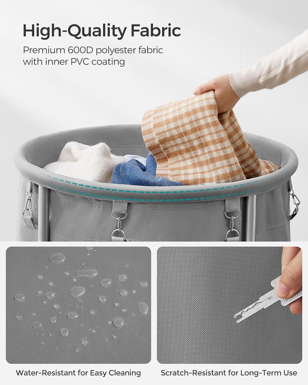 170L Laundry Trolley with Steel Frame & Brakes - Karrari