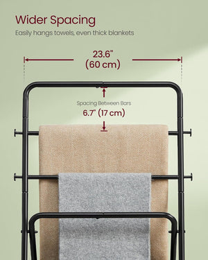 Foldable Towel Rack - Hooks & Basket - Karrari
