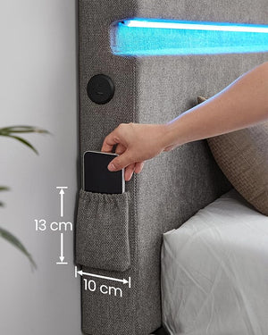 Upholstered Bed Frame – LED Headboard - Karrari