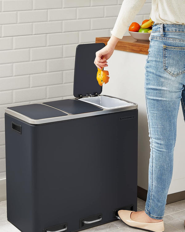 3-Compartment Recycling Bin 3×18L - Karrari