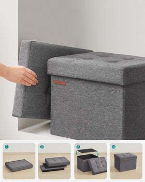Folding Storage Ottoman Bench - Karrari