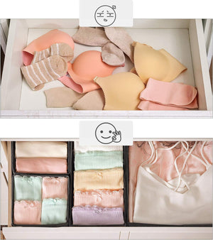 Set of 6 Folding Drawer Dividers (Linenette Fabric) - Karrari