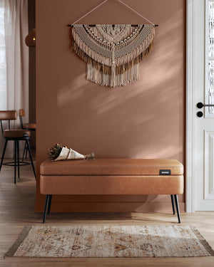 Mid-Century Modern Storage Ottoman Bench - Karrari