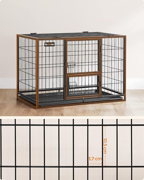 Durable Dog Cage with Double Removable Doors - Karrari