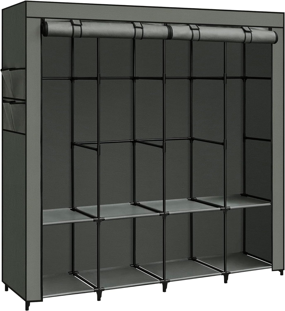 Portable Fabric Wardrobe - Shelves & Side Pockets - Karrari