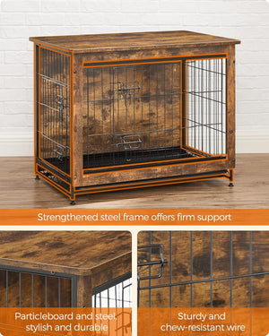 Modern Dog Crate Furniture - Double Doors & Tray - Karrari