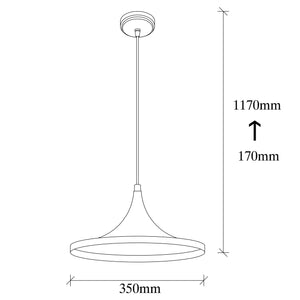 Modern Black & Gold Dome Pendant Light - Karrari