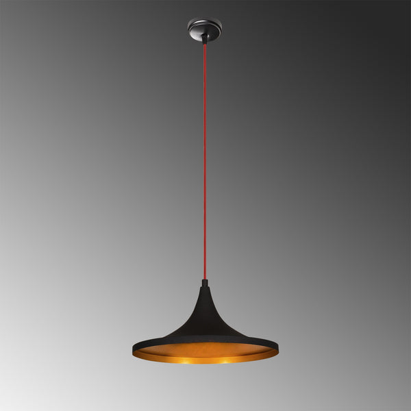 Modern Black & Gold Dome Pendant Light - Karrari