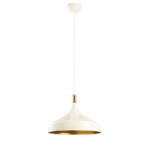 Elegant Dome Pendant Light – Cream & Gold - Karrari