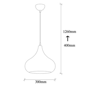 Teardrop Pendant Light – Matte Black Finish - Karrari