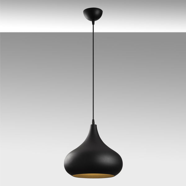 Teardrop Pendant Light – Matte Black Finish - Karrari
