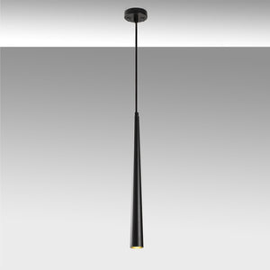 Slim Black Pendant Light - Minimalist LED Hanging Lamp - Karrari