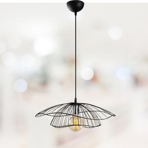 Lotus Bloom Black Wire Pendant Lamp - Karrari