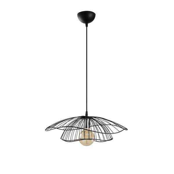 Lotus Bloom Black Wire Pendant Lamp - Karrari