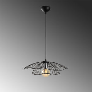Lotus Bloom Black Wire Pendant Lamp - Karrari