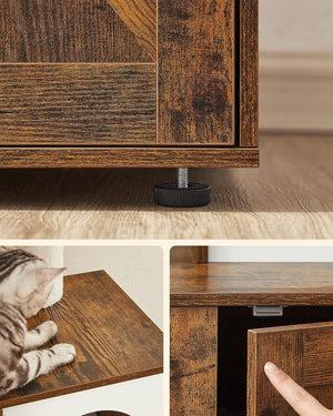 2-in-1 Cat Tree Tower with Litter Box Enclosure - Karrari