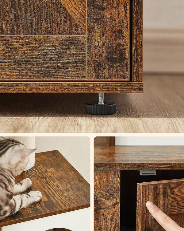 2-in-1 Cat Tree Tower with Litter Box Enclosure - Karrari