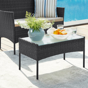 Outdoor Patio Furniture Set – Polyrattan Chairs & Table - Karrari
