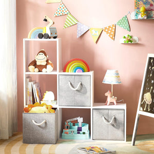 Set of 3 Fabric Storage Boxes with Handles (No Lid) - Karrari