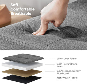 Folding Storage Ottoman Bench with Chest - Karrari