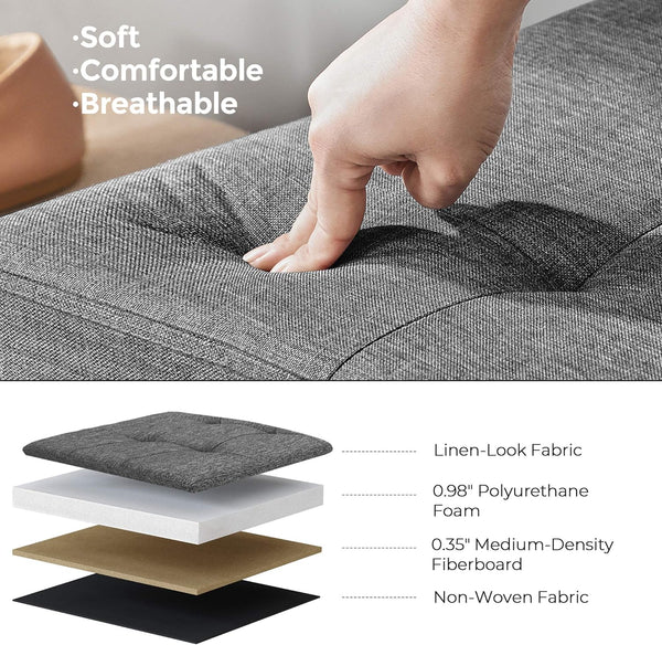 Folding Storage Ottoman Bench with Chest - Karrari