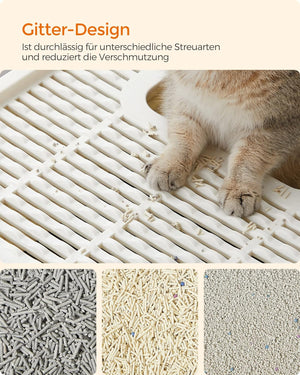 Cat Litter Tray with Lid & Scoop (Leak-Proof) - Karrari