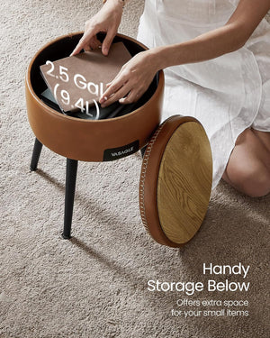 Mid-Century Modern Storage Ottoman Stool - Karrari