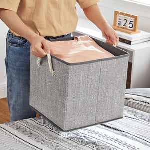 Set of 3 Fabric Storage Boxes with Handles (No Lid) - Karrari