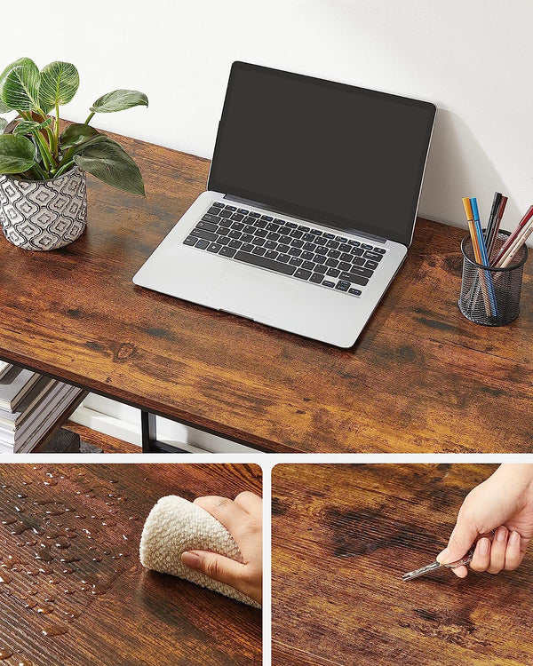 Industrial Computer Desk with Shelves - Karrari