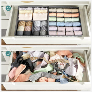 Set of 2 Foldable Underwear Storage Organisers - Karrari