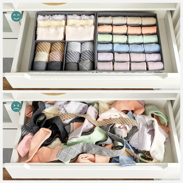 Set of 2 Foldable Underwear Storage Organisers - Karrari