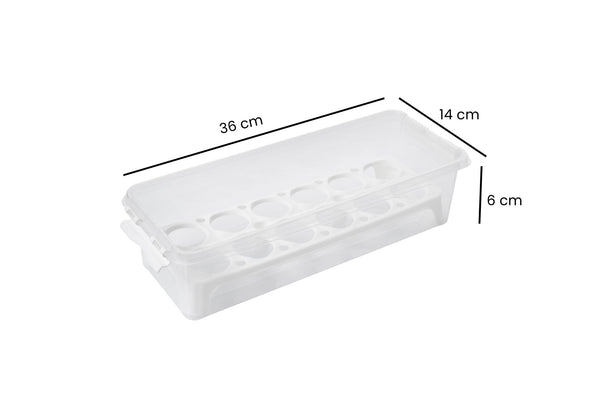 Stackable Fridge Organizer with Lids - Set of 4 - Karrari