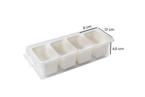 Stackable Fridge Organizer with Lids - Set of 4 - Karrari