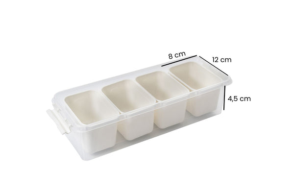 Stackable Fridge Organizer with Lids - Set of 4 - Karrari