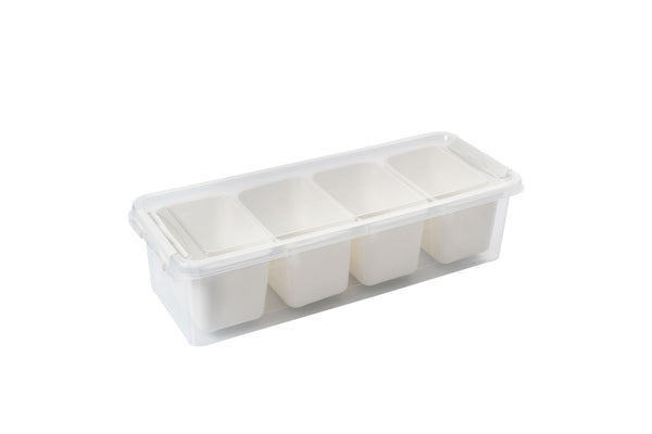 Stackable Fridge Organizer with Lids - Set of 4 - Karrari