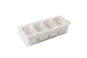 Stackable Fridge Organizer with Lids - Set of 4 - Karrari