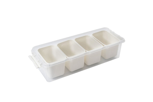 Stackable Fridge Organizer with Lids - Set of 4 - Karrari