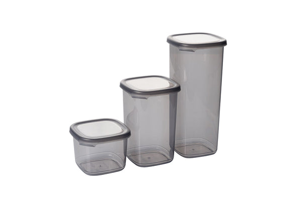 15-Piece Airtight Kitchen Storage Set - Smoke Grey - Karrari