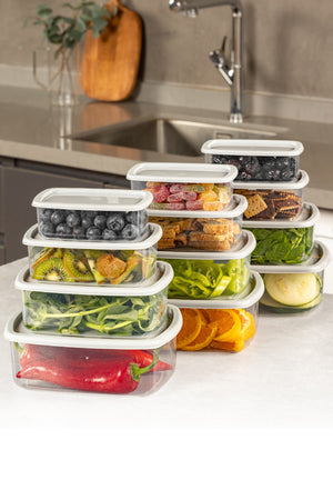 Rectangular Food Storage Container Set – 12Pieces - Karrari