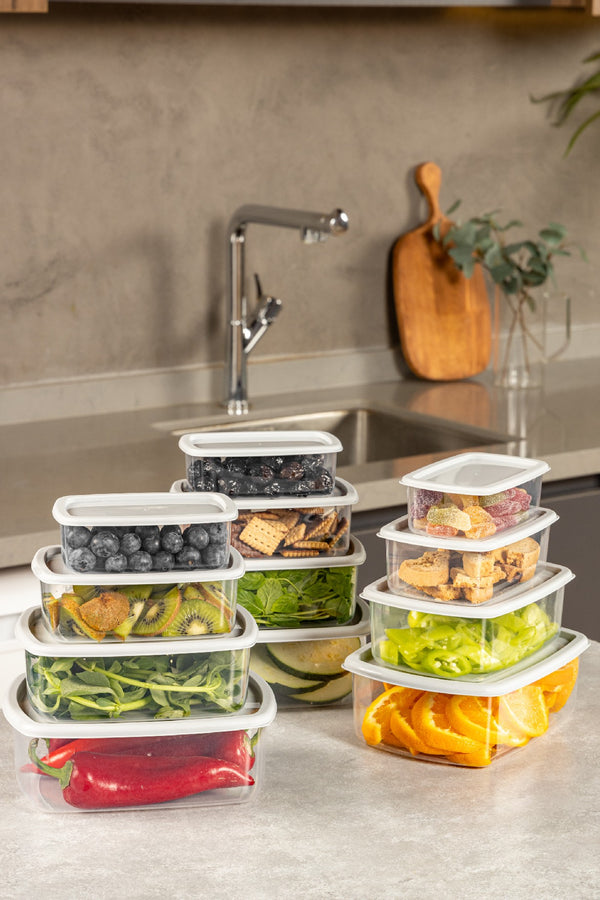 Rectangular Food Storage Container Set – 12Pieces - Karrari
