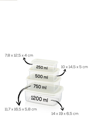Rectangular Food Storage Container Set – 12Pieces - Karrari