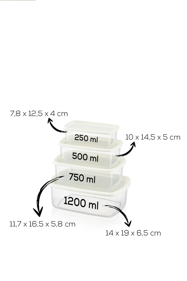 Rectangular Food Storage Container Set – 12Pieces - Karrari