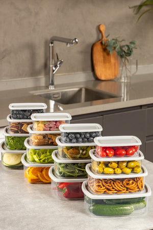 16-Piece Transparent Kitchen Storage Set - Karrari